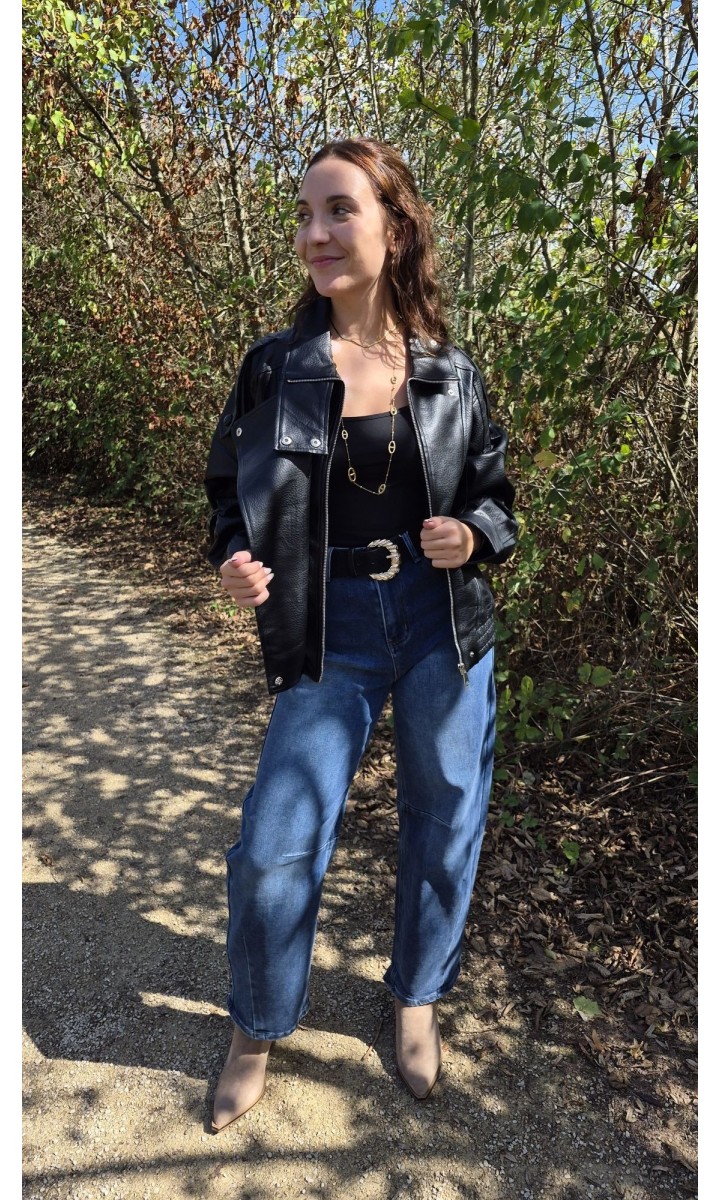 Veste Malaury similicuir oversize