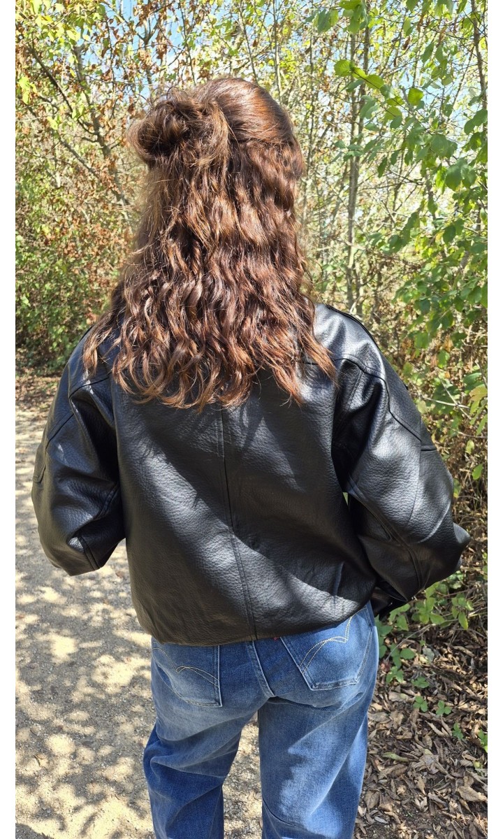 Veste Malaury similicuir oversize – vue 3