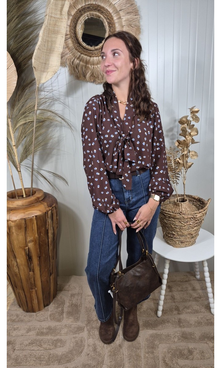 Blouse Barbara nœud lavallière