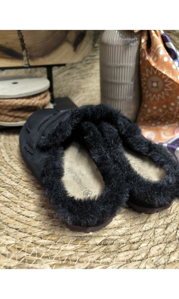 Mules mocassin Sabrina fourrées - semelle crantée – vue 4