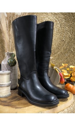 Bottes Elvina sous le genou - talon 3 cm – coloris noir