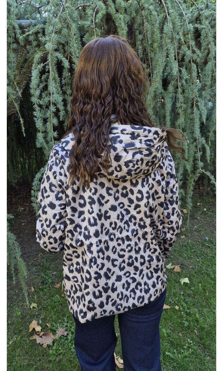 Parka réversible Lisa dorée et léopard – coloris doré, vue 6