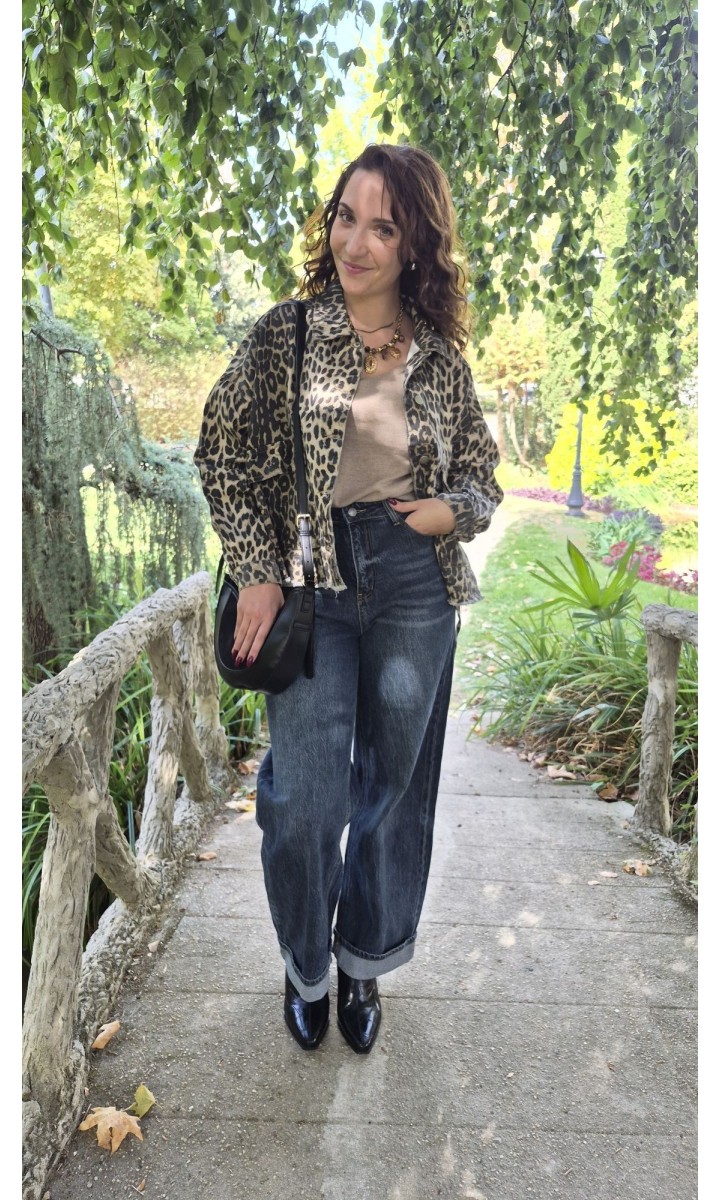 Veste Sophie oversize col chemise - poches à rabat – coloris léopard, vue 4