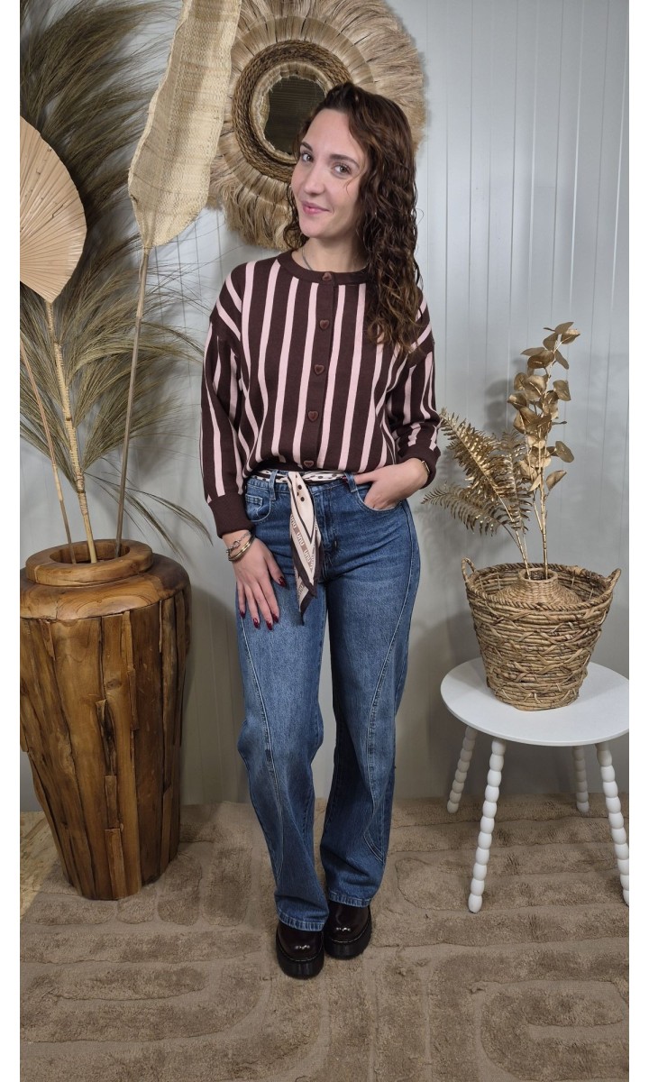 Jeans Rory coupe droite taille haute – coloris bleu, vue 3