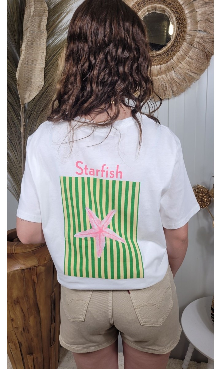 T-shirt Star imprimé Starfish – coloris blanc, vue 2