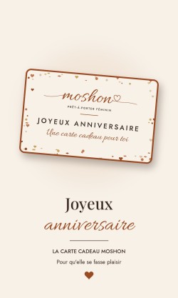 Carte cadeau Moshon Anniversaire