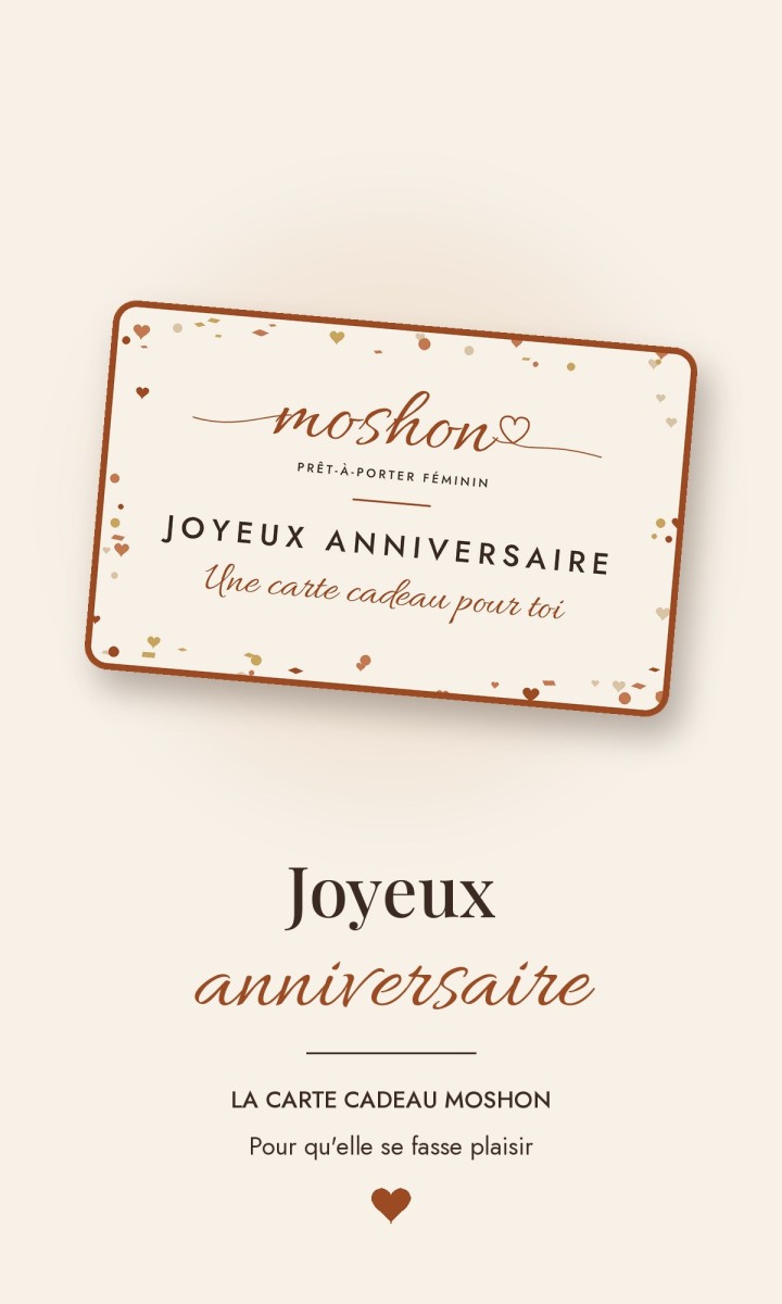 Carte cadeau Moshon – modèle Anniversaire